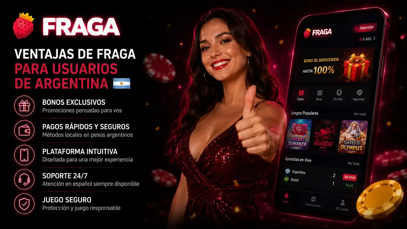 Ventajas de Fraga para usuarios de Argentina